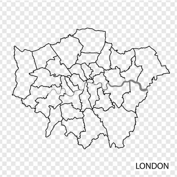 Londra Nın Yüksek Kalite Haritası Birleşik Krallık Başkentidir Nternet Siteniz — Stok Vektör