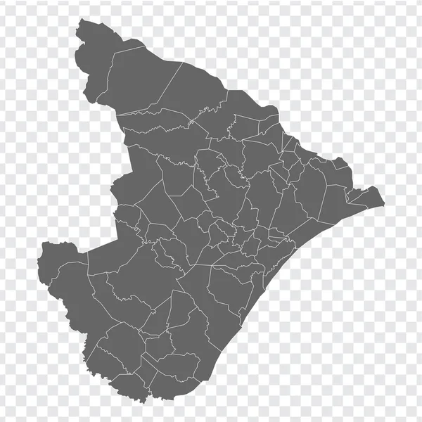 Κενό Χάρτη Sergipe Της Βραζιλίας Υψηλής Ποιότητας Χάρτης Sergipe Δήμους — Διανυσματικό Αρχείο