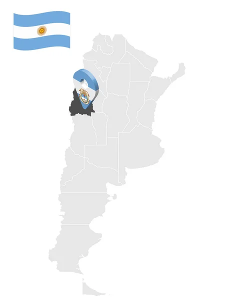 Τοποθεσία Της Επαρχίας San Juan Στο Χάρτη Της Αργεντινής Σημείο — Διανυσματικό Αρχείο