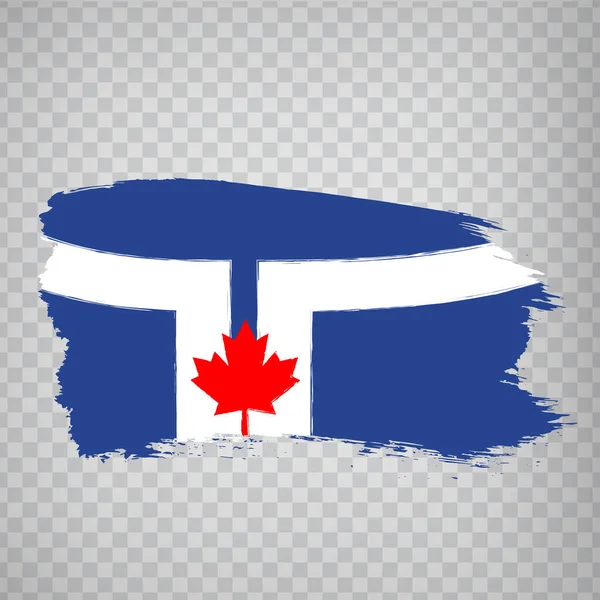多伦多的旗子笔划 为您的网站设计 应用程序 用户界面提供透明背景的加拿大安大略省多伦多市旗帜 Eps10 — 图库矢量图片