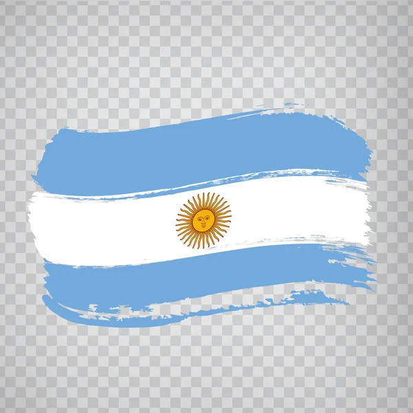 Drapeau Argentine Coup Pinceau Fond Drapeau Agitant République Argentine Sur — Image vectorielle