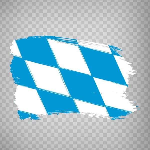 Flag Bavaria Brush Strokes Flag Bavaria Transparent Background Your Web — Vettoriale Stock