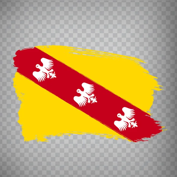 Прапор Мазків Лоррейн Flag Lorraine Region France Proparent Background Your — стоковий вектор