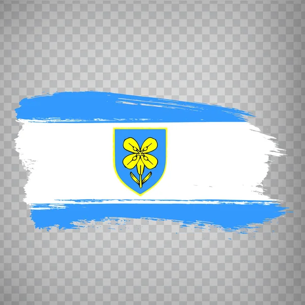 Bandeira Pinceladas Condado Lika Senj Bandeira Lika Senj County Croatia — Vetor de Stock