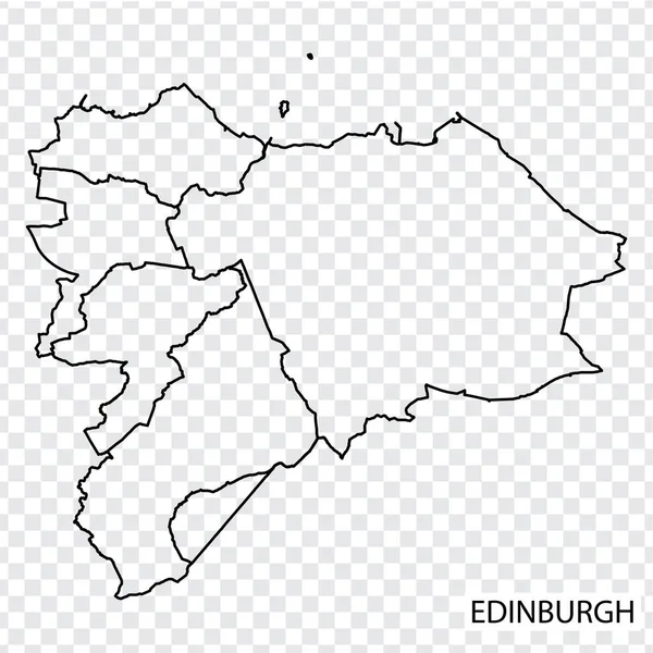 Edinburgh Yüksek Kalite Haritası Skoçya Nın Başkentidir Web Siteniz Için — Stok Vektör