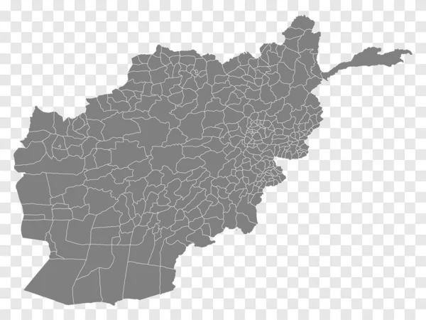 Afganisztán Üres Térképe Afganisztán Körzetei Térkép High Detailed Vector Map — Stock Vector