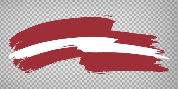 Bandeira Latvia Brush Stroke Background Bandeira Acenando República Letónia Fundo — Vetor de Stock