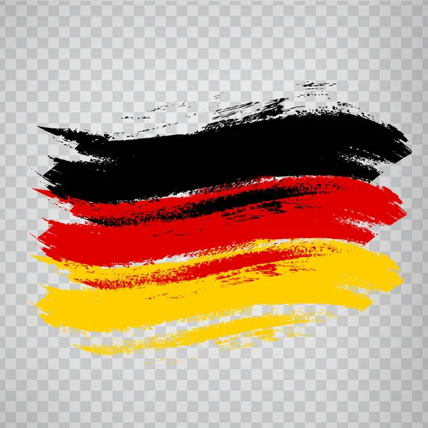 Bandera Alemania Fondo Pincelada Bandera Federal Republic Germanyc Transparent Background — Archivo Imágenes Vectoriales