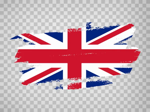 Flag Great Britain Brush Stroke Background Flag United Kingdom Great — Stock Vector