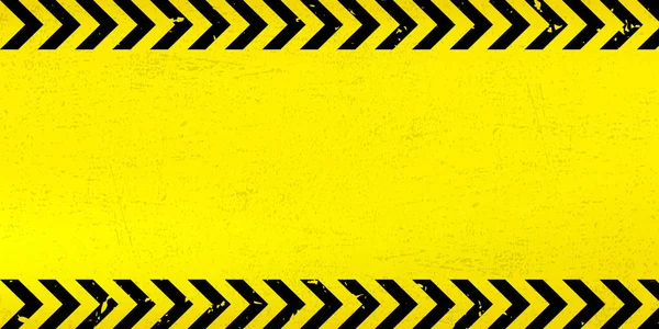 Sarı Arka Planda Siyah Şeritli Dikdörtgen Boş Uyarı Şareti Tasarımınız — Stok Vektör