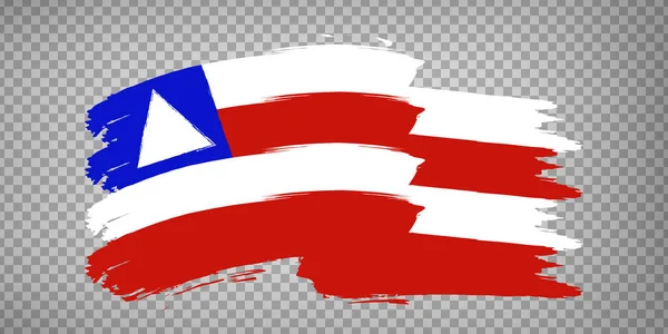 巴伊亚的旗帜来自笔刷 巴西联邦共和国 为您的网站设计 应用程序 用户界面提供透明背景的巴西旗帜巴伊亚 矢量说明Eps10 — 图库矢量图片