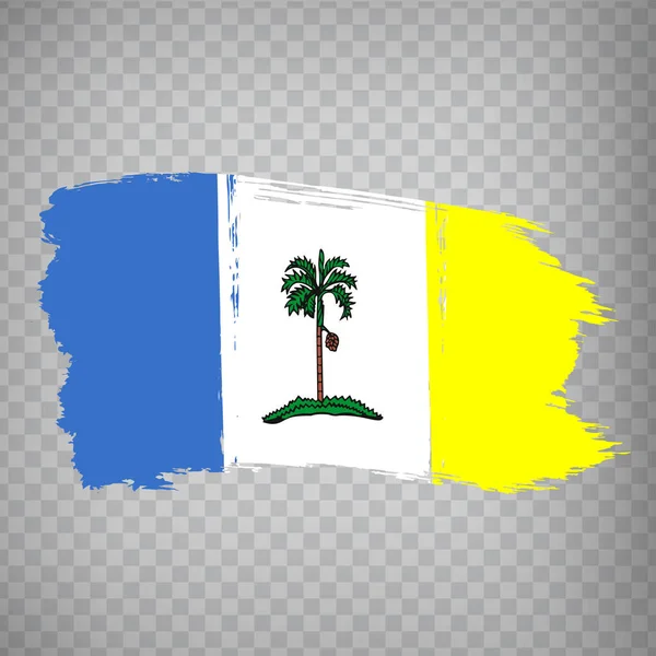 Vlag Penang Penseelstreken Flag Penang State Transparante Achtergrond Voor Website — Stockvector