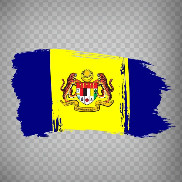 Bandeira Putrajaya Pinceladas Bandeira Putrajaya Fundo Transparente Para Seu Web — Vetor de Stock