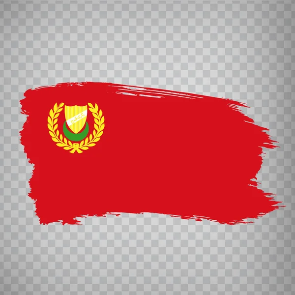 Flag Kedah Brush Strokes Flag Kedah Transparent Background Your Web — Stock Vector
