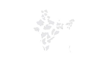 Hindistan haritasında Bihar 'ın yeri. 3D Bihar amblem harita işaretleyici lokasyon pimi. Hindistan haritası farklı bölümleri gösteriyor. 4 bin. Canlandırılmış Video