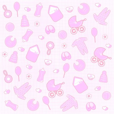 pembe renkli arka plan doğan bebek