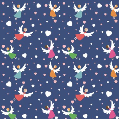 sorunsuz geçmiş cupids ve kalpleri ile