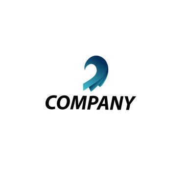 soyut mavi logo, stilize bir kuş, sıradışı mavi kanatları 