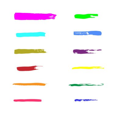 Düz Boya Fırçası İnce Çizgiler Yüksek Detay Soyut Vektör Arkaplanı 12