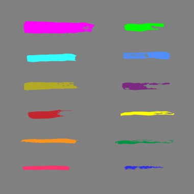 Düz Boya Fırçası İnce Çizgiler Yüksek Detay Soyut Vektör Arkaplanı 12