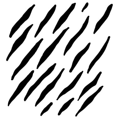 Vahşi hayvan zebra dokusu, kaplan. Kalem ve mürekkeple elle çizilmiş. Beyaz arkaplanda izole edilmiş, vektör illüstrasyonu.