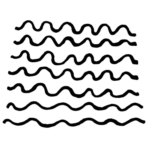 Textur der von Hand mit Feder und Tinte gezeichneten Streifen. Isoliert auf weißem Hintergrund, Vektorillustration. lizenzfreie Stockvektoren