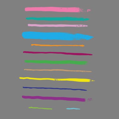 13 adet grunge fırçası seti. Nesneleri grunge fırçasıyla yaşlandırabilirsin. Vektör çizimi. İzole edilmiş