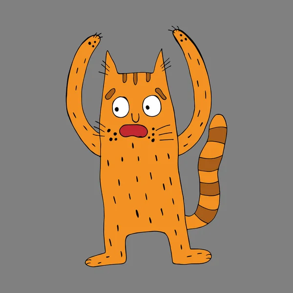 Vector Illustration Keywords: Angry Cat Cartoon Character. Funny