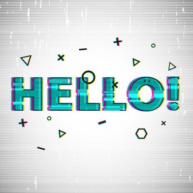 Banner with word Hello