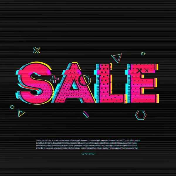 The inscription sale on the black background — Vector de stock