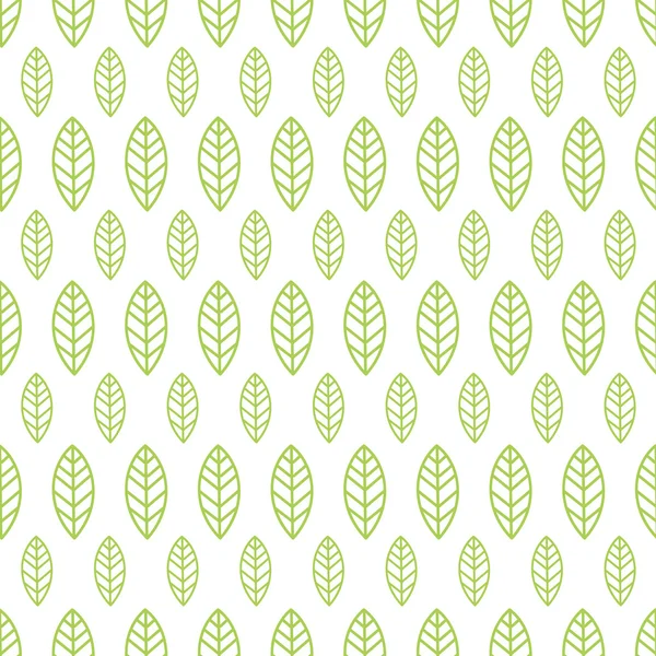 Nature green leaf in a linear — Stock Vector