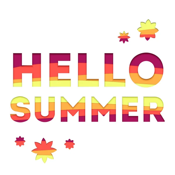Привет, лето — стоковый вектор