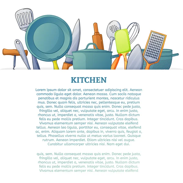 Дизайн банера кухонного посуду — стоковий вектор