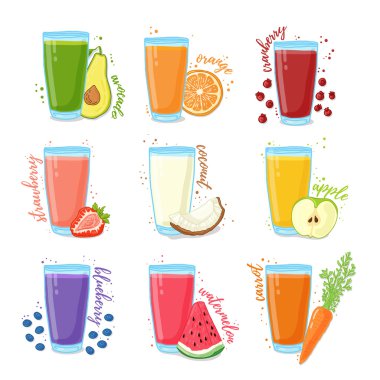 Set juices from fruits and vegetables