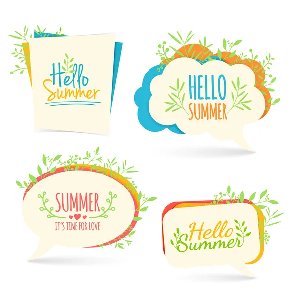 Bubbles with Hello summer — Vector de stock