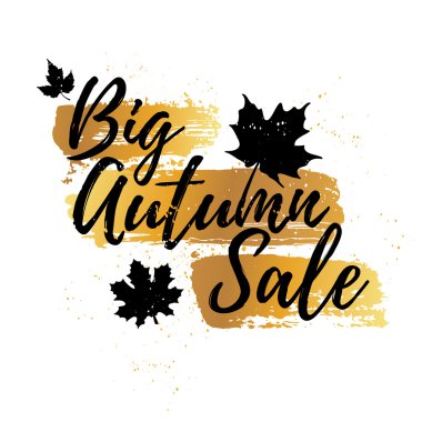 Sonbahar satış modern afiş