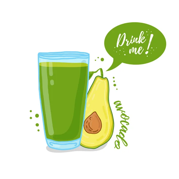 Suco de abacate — Vetor de Stock