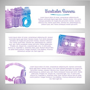 Şablonlar veya yatay afiş kümesi