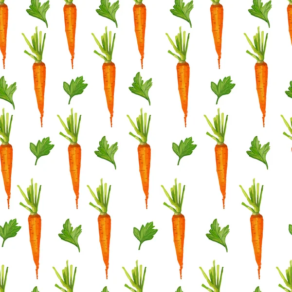 Бесшовный рисунок с морковью — стоковый вектор