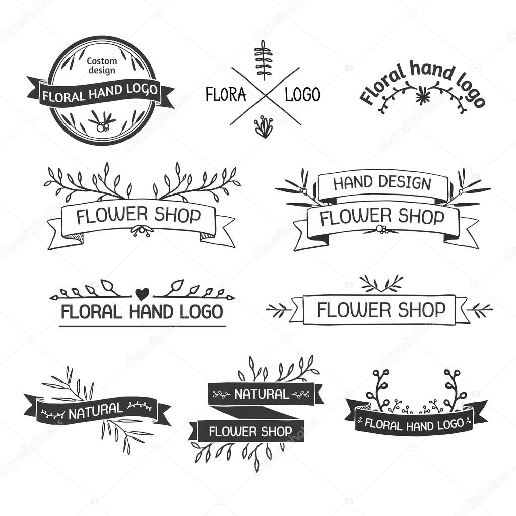 Retro Vintage Insignias or Logotypes set