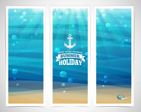 Underwater background with sand — Stock Vector
