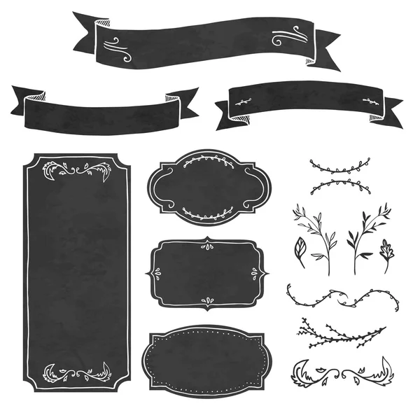 öğeleri tarzında bir tebeşir tahtası