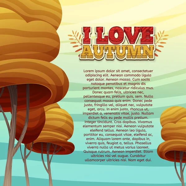 Şablon tasarım sonbahar poster