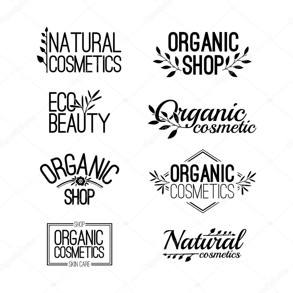 stickers for organic and natural cosmetics