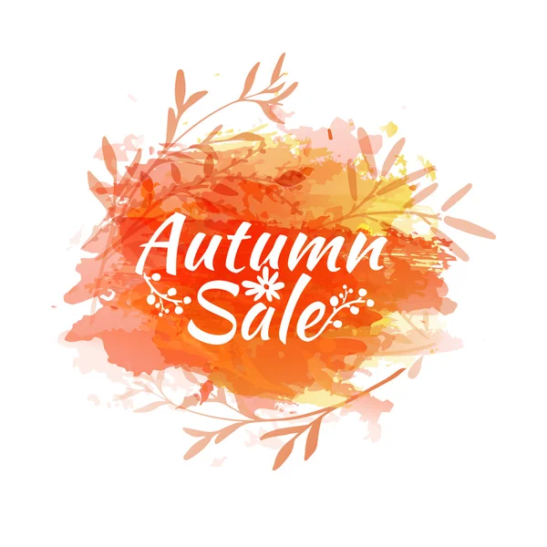 Stamp silhouette autumn sale — Stok Vektör