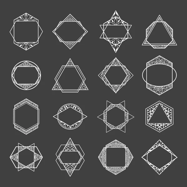 Set minimalist abstract geometric shape — Stock Vector