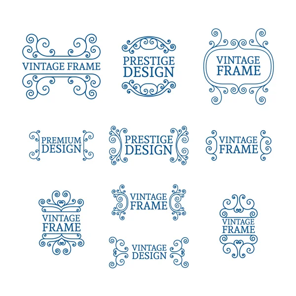 Vintage luxury logo template set — Stock Vector