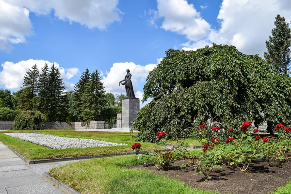Cementerio conmemorativo de Piskaryovskoye en Leningrado . — Foto de Stock