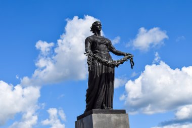 Vatan anıt. Piskaryovskoye memorial mezarlığı Leningrad.