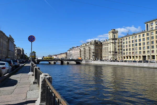 The Fontanka river embankment in St. Petersburg, Russia — Stock Photo, Image